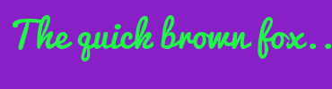 Image with Font Color 22F44B and Background Color 891FC6